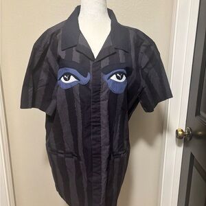 Puma Men's Black and Blue Eye Graphic Shirt